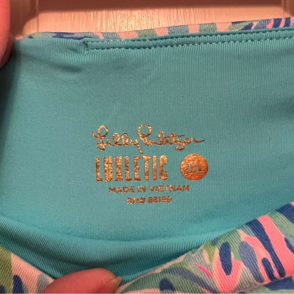 Lilly Pulitzer Weekender High Rise Midi Leggings Cabana Cocktail Size XL - Picture 5 of 6